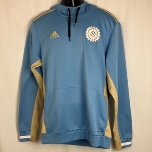 Adidas Light Blue and Tan SC Legends Hoodie Men’s Size Large